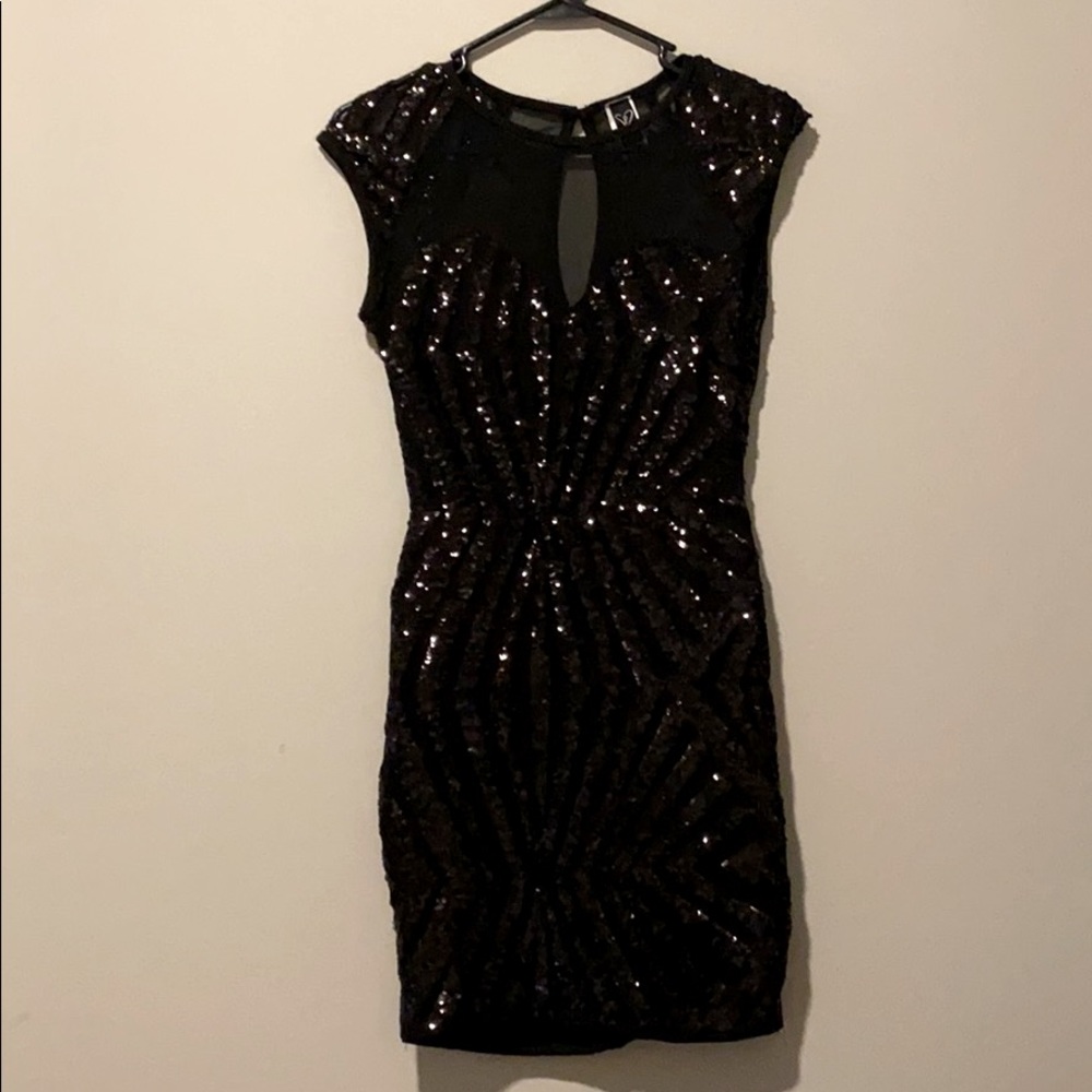 Formal Black Sequin Dress